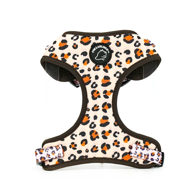 Collar Adjustable Pet Dog Collar Durable Soft Cute Creative Colored Leopard Design Leash Neoprene Harness Poop Bag Dispenser 1