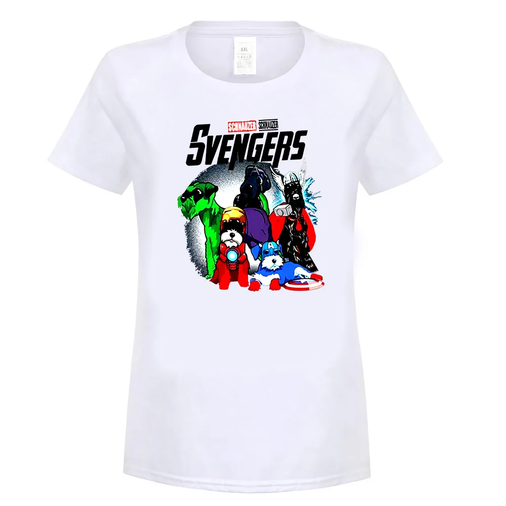 Мстители эндгейм Шнауцер Svengers футболка "Squad" черный хлопок мужская S-6Xl футболка Винтажная Футболка - Цвет: women white