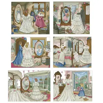 

Bride to be married series Counted Cross Stitch 11CT 14CT 18CT DIY Cross Stitch Kits Embroidery Needlework Sets home decor