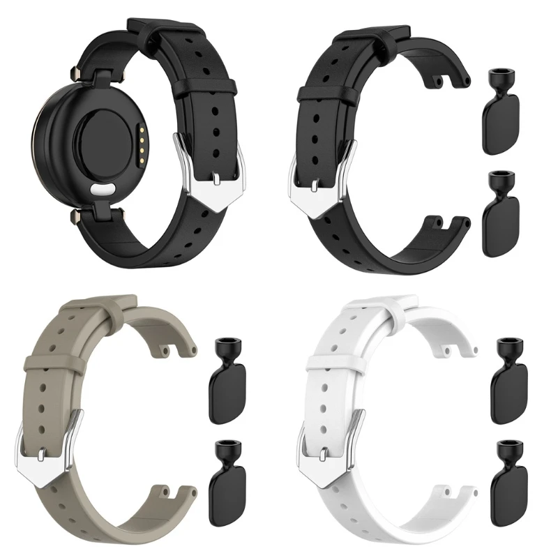 Genuine Leather Sport Band Straps For Garmin Lily Women’s Fitness Sport Bracelet Replacement