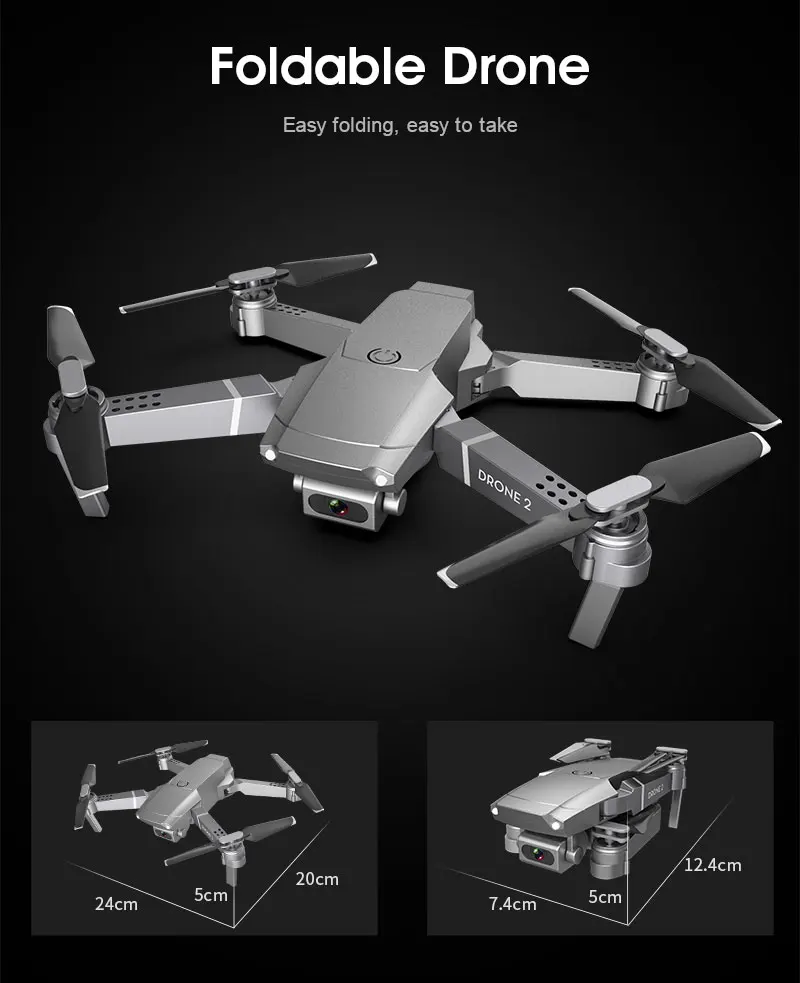 LSRC New E68pro Mini Drone Wide Angle 4K 1080P WiFi FPV Camera Drones Height Hold Mode RC Foldable Quadcopter Dron Boy Toy Gift