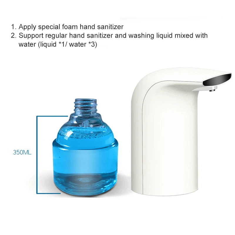 Automatic Foaming Soap Dispensers 350ml Infrared Sensor Touchless Battery Operated For Kitchen Bathroom