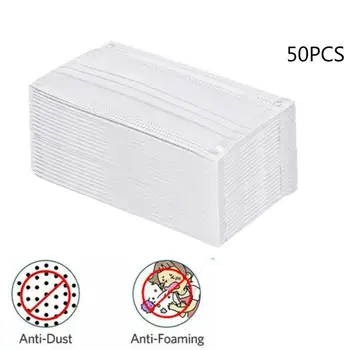 

50PCS Disposable Protective Mask 3 Layers Dustproof Facial Protective Cover Anti Dust Masks Prevent Bacteria Masks