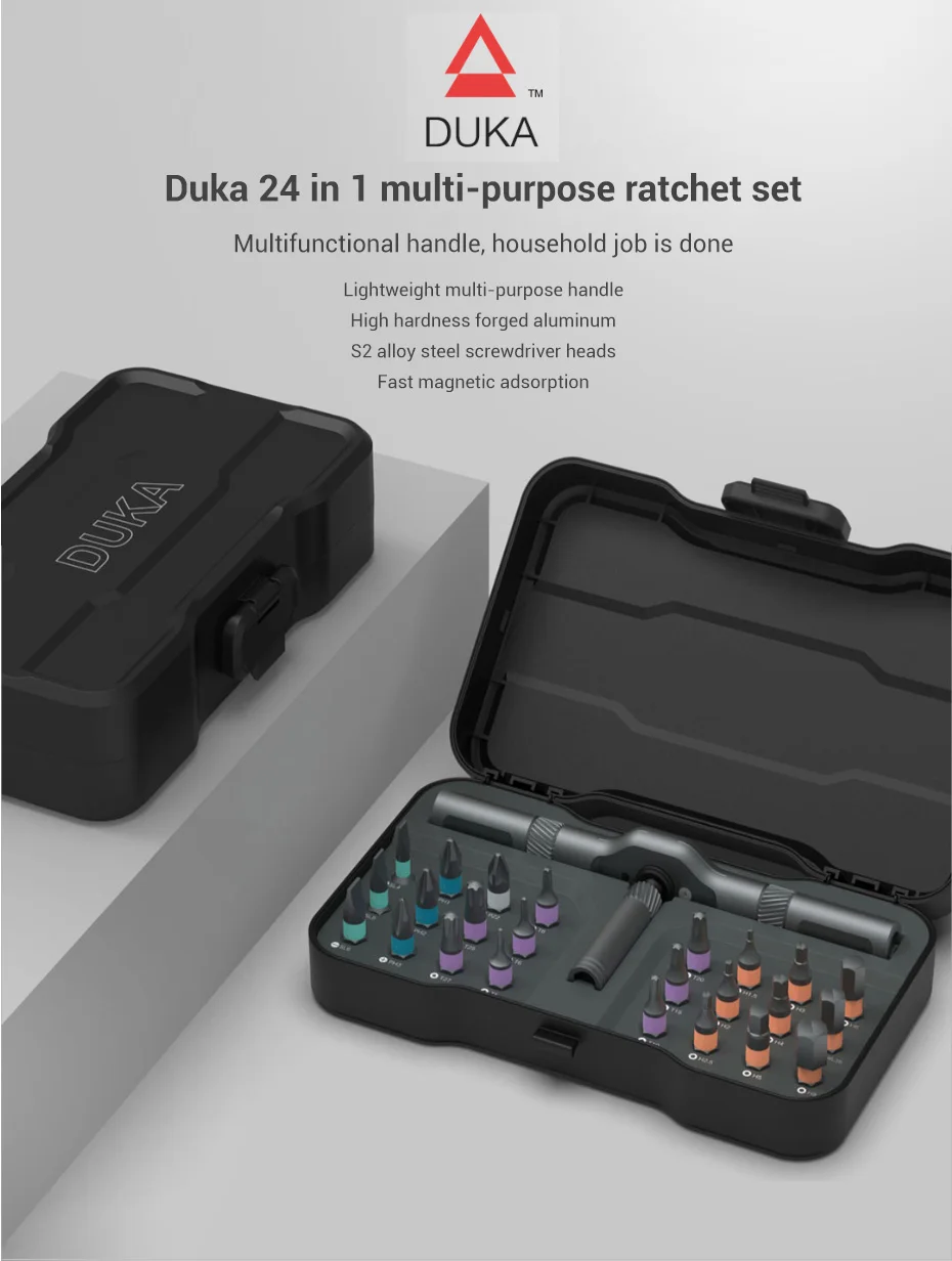 杜克RS1多用途棘轮螺丝刀套装-黑色-小米有品_01