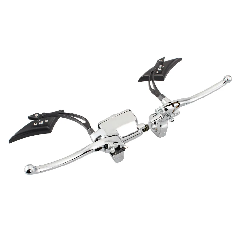 Мотоцикл сцепления Главный цилиндр тормозного насоса ручной рычаг зеркало заднего вида комбо для Harley Honda Yamaha " Руль мото