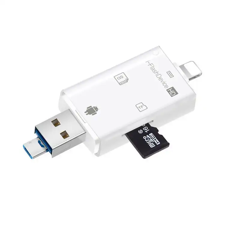 3in1 Usb Micro Usb Sd Tf Sdhc Card Reader For Iphone 11 Pro Xs Max
