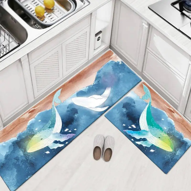 Качественный коврик ПВХ, кожаные Коврики для двери, большие коврики, Противоскользящие коврики, водонепроницаемые, маслостойкие, коврики для кухни