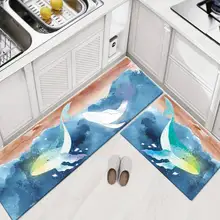 Качественный коврик ПВХ, кожаные Коврики для двери, большие коврики, Противоскользящие коврики, водонепроницаемые, маслостойкие, коврики для кухни