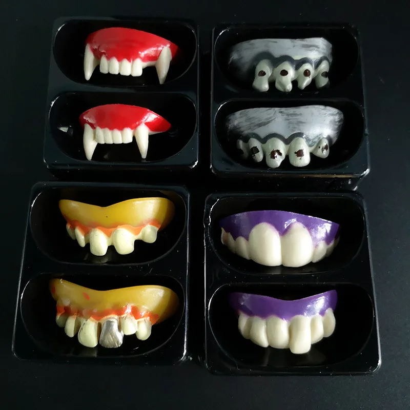 

Vampire Teeth Fangs Dentures Props Halloween Costume Props Party Favors Mask Holiday DIY Decorations July 16