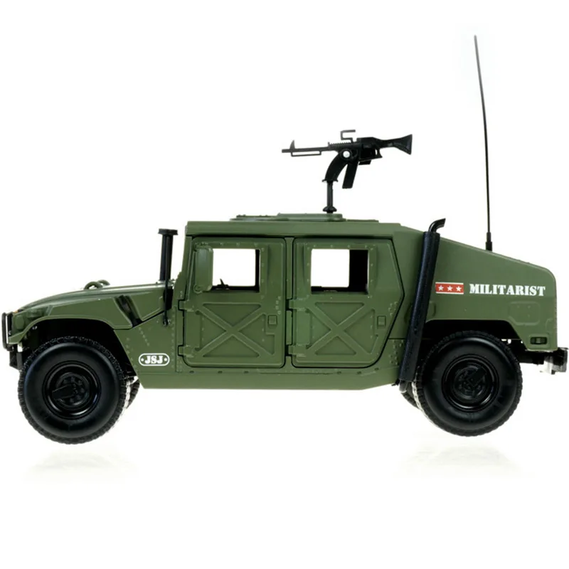 

Hot Selling Hummer 1: 18 zhan di ji pu off-Road Vehicle Metal Emulate Toy Alloy Military Car Model Decoration Finished Product