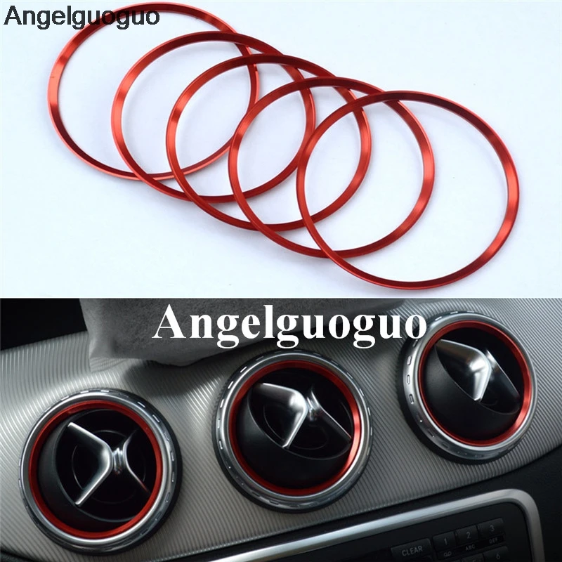 Air Condition Air Vent Outlet Ring Cover Trim Decoration for Mercedes Benz A B CLA GLA Class W246 W176 AMG Accessories