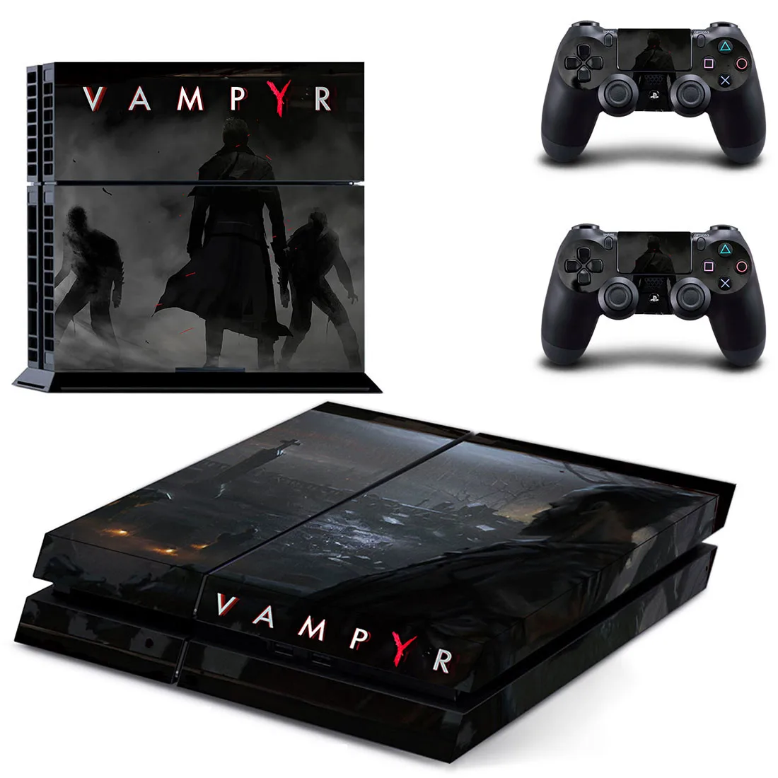 Vampyr PS4 наклейки виниловые кожа PS 4 стикер Play station 4 Наклейки Обложка Pegatinas для playstation 4 консоли и 2 контроллера