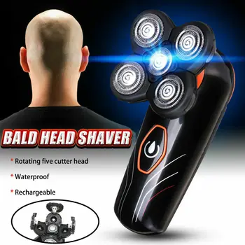 

5 in 1 Multifunction Hair Trimmer Clipper Electric Shaver Bald Machine 5 Heads Rechargeable 4D Floating Head Electric Razor