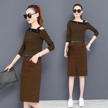 

2019 New Arrival Elegant Striped 2 Piece Sets Womens Outfits Short Sets For Women Costumes For Women Women Clothes Sets