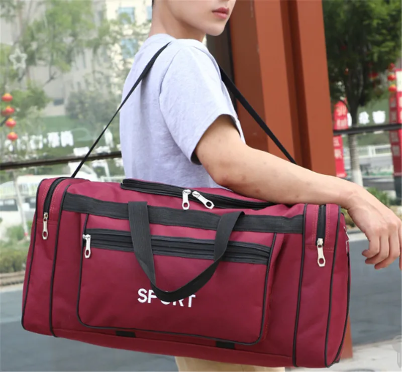 Модные мужские и женские вместительные ручные сумки для багажа, сумки для фитнеса, нейлоновые спортивные сумки для путешествий на выходные