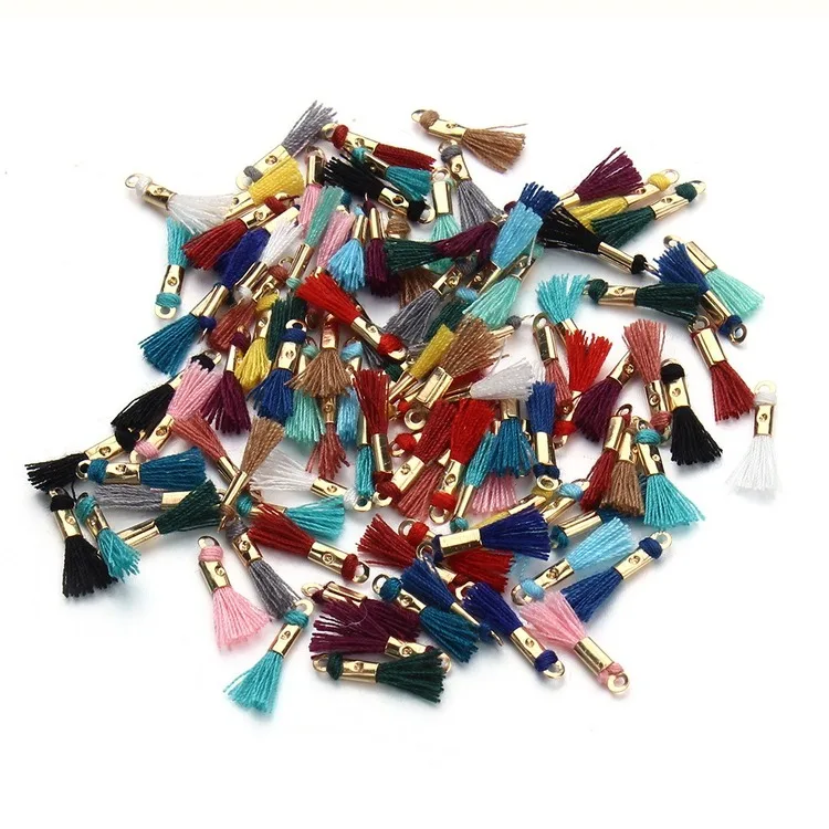 100 шт./упак. зажим Малый кисточки заячьи уши с Tassel Pendant DIY подвесной брелок с ушками кулон ювелирные изделия кулон для изготовления ювелирных изделий