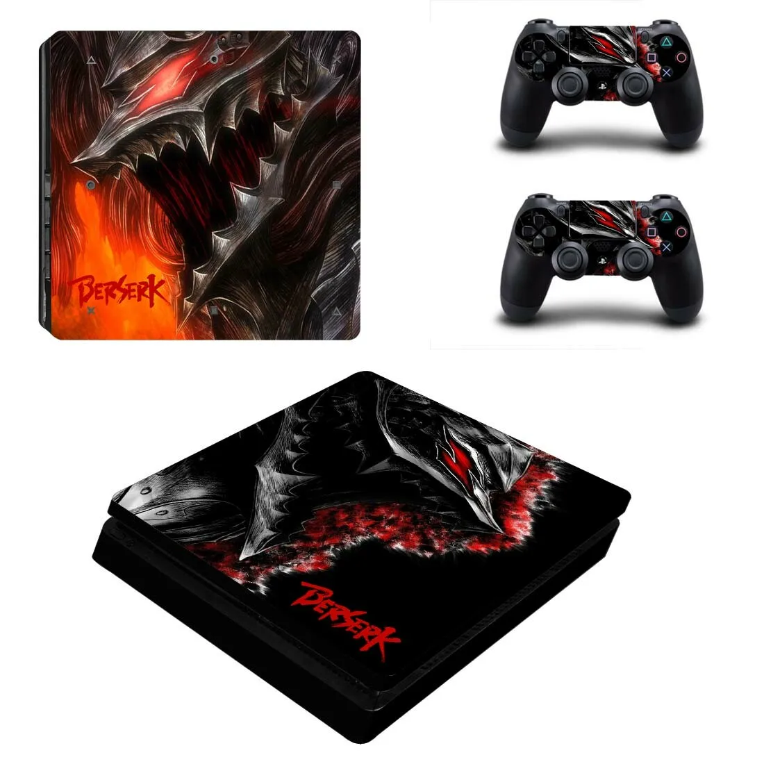 Baserk PS4 Slim sticker s PS 4 Play station 4 Slim виниловые наклейки для playstation 4 Slim консоли и контроллера