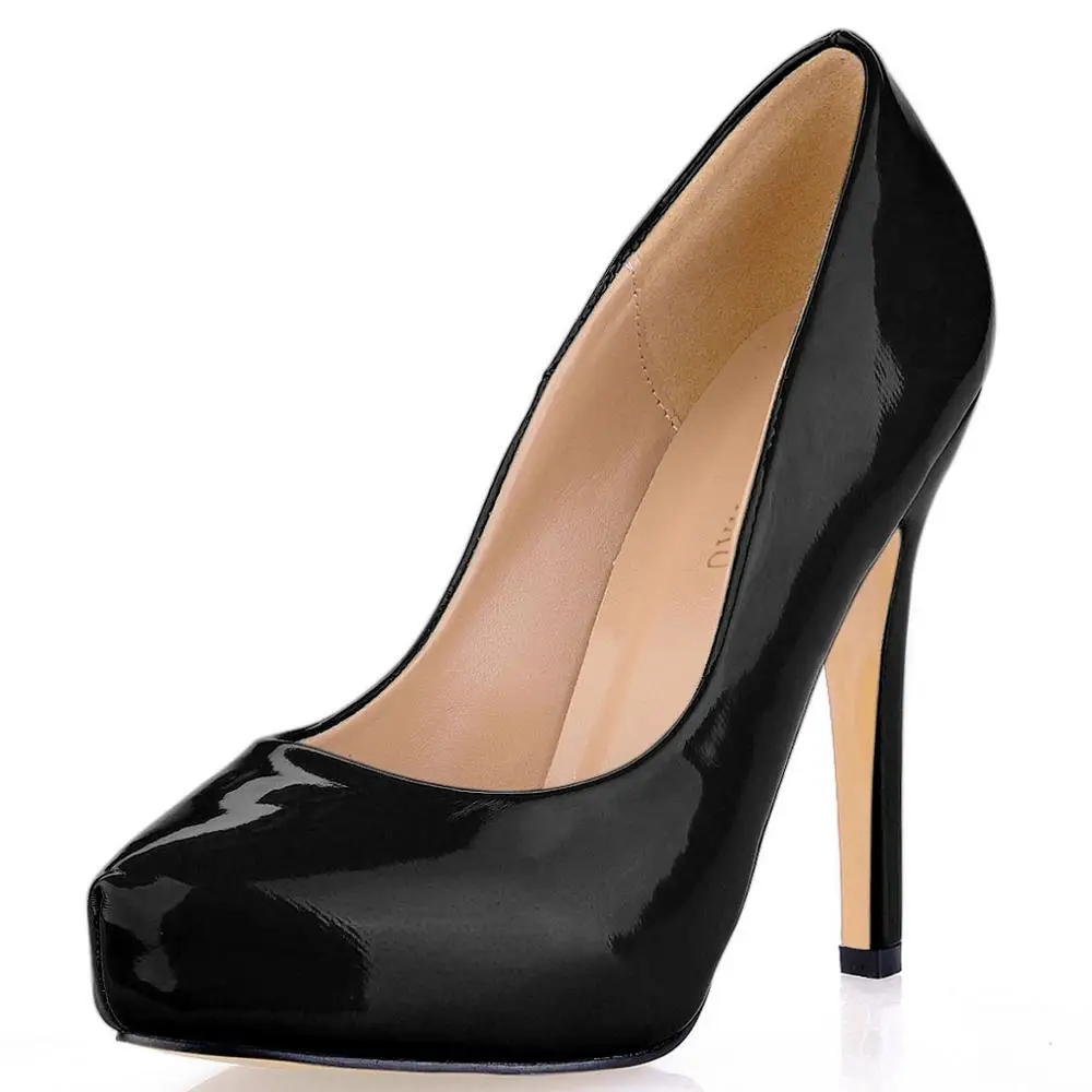 

Spring Autumn Patent New 11cm High Heel Pumps Fashion Women Stiletto Thin High Heel Round Toe Sexy Party Dress Lady Shoes 1c