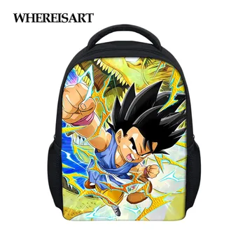 

WHEREISART Anime Dragon Ball Pattern Kindergarten School Bags Bookbags Children Baby Toddler Bag Kids Backpack Customized