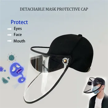 

Face Shield Anti-Spitting Protective Cover Saliva-proof Dust-proof Safe Hat-Mounted Transparent Hat Anti-fog Saliva Face Shield