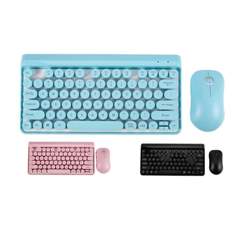 

2.4G Wireless Keyboard and Mouse Combination for PC, Laptop, Window XP 7/8 / 9- Ergonomic Round Concave and Convex Keycap 2.4GHz