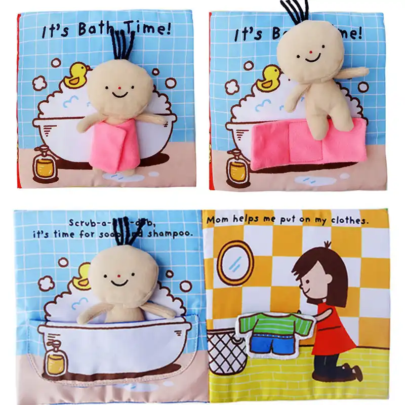 Livre Educatif En Tissu 3d Doux Pour Bebe Premier Bain De Developpement Cognitif Infantile Livre Interactif Et Silencieux Pour Enfants Aliexpress