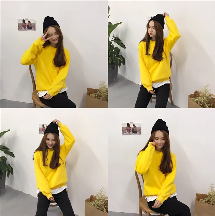 Sudaderas mujer,, Harajuku, одноцветная толстовка, женская, с длинным рукавом, с капюшоном, свободная, женские толстовки, свитшоты, повседневный спортивный костюм