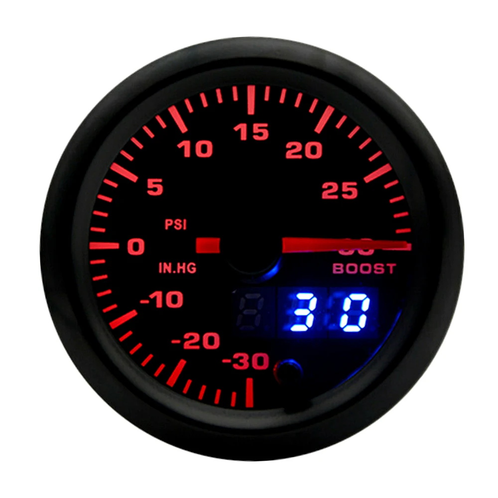 " 52 мм 7 цветов светодиодный автомобильный турбо Boost Gauge PSI метр аналоговый цифровой двойной дисплей Авто запасные части