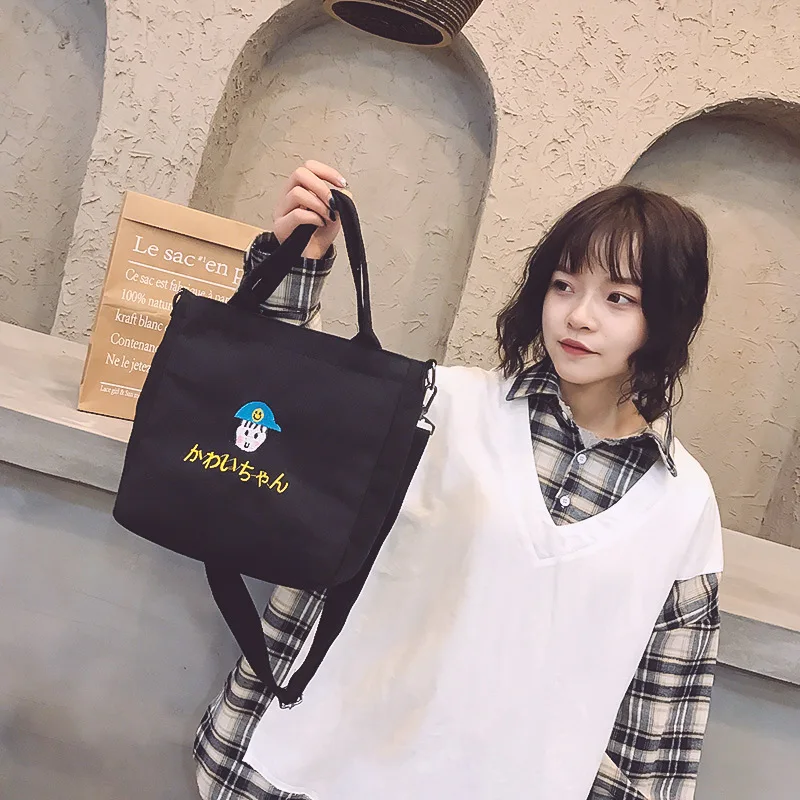 Микро для стиль мультфильм милый холст Сумка Женская корейский стиль студентов сумка мягкая женская сумка