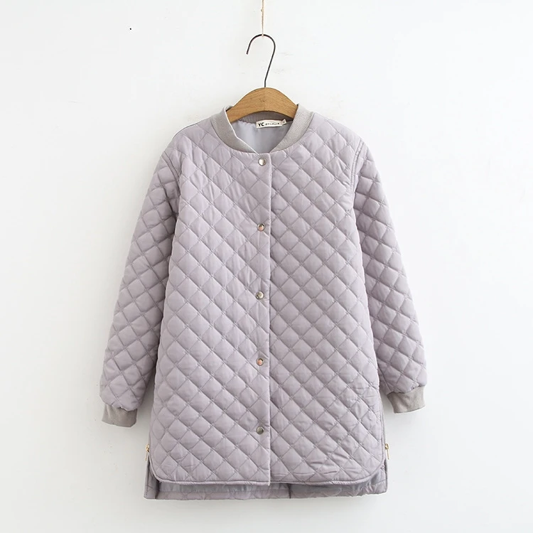 Темно-серый Женские куртки размера плюс 2XL-4XL, Женское зимнее пальто, теплая хлопковая стеганая верхняя одежда с боковыми разрезами - Цвет: Темно-серый