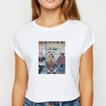 

Popular Joker tshirt Hot Style Spring Summer Avant-garde T Shirt Harajuku Printing Design Ladies Gentlewomenly O-Neck T-shirt