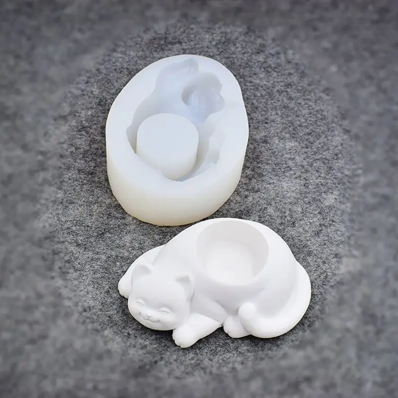 Форма кошки пресс-формы для цветочных горшков бетонная силиконовая форма для суккулентов цветочный горшок