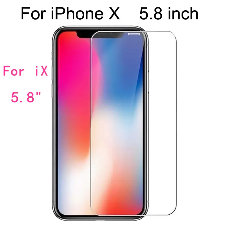 FOR iPhone X 2 шт протектор экрана закаленное стекло для Iphone Защитное стекло для Apple 5 5S 5Se 5 se 6 6 S 6s 7 8 Plus X XR XS MAX Пленка чехол - Цвет: FOR iPhone X