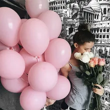 10 stücke 12inch macaron pastell rosa ballon schwarz navy blau latex ballons für geburtstag party dekorationen erwachsene globo baby dusche(China)