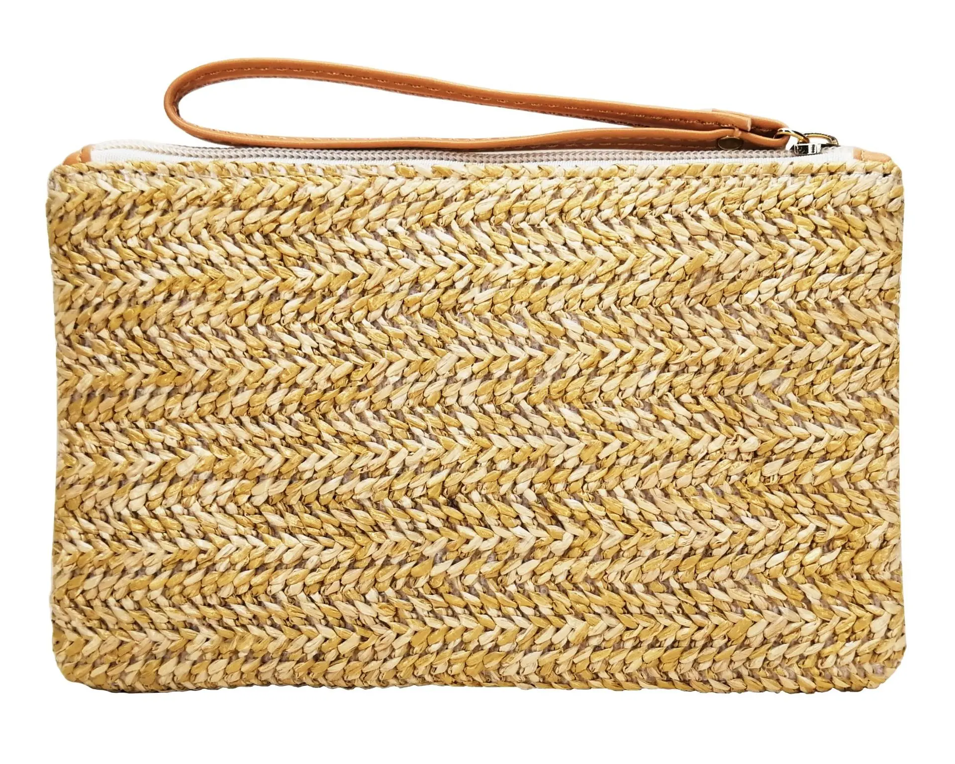 Hot Wallet Straw Bag Casual Woven Clutch WOMEN'S Bag Summer Beach Bag Mobile Phone Hand Purse
