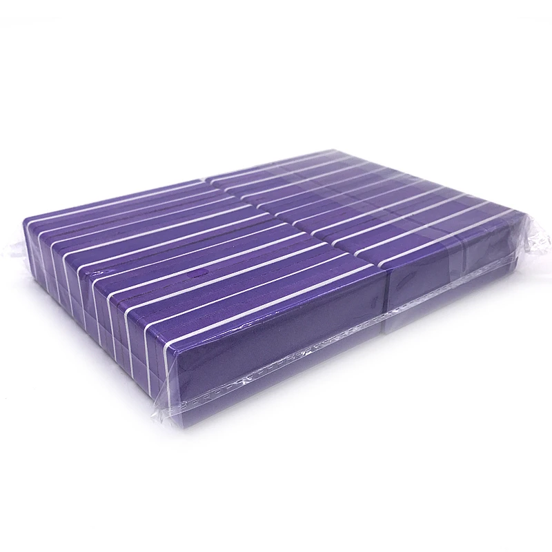 60pcs/lot Purple Double Side Nail Files Buffer lime ongle 100/180 Grinding Polishing Manicure Pedicure Sponge Nail File Tools