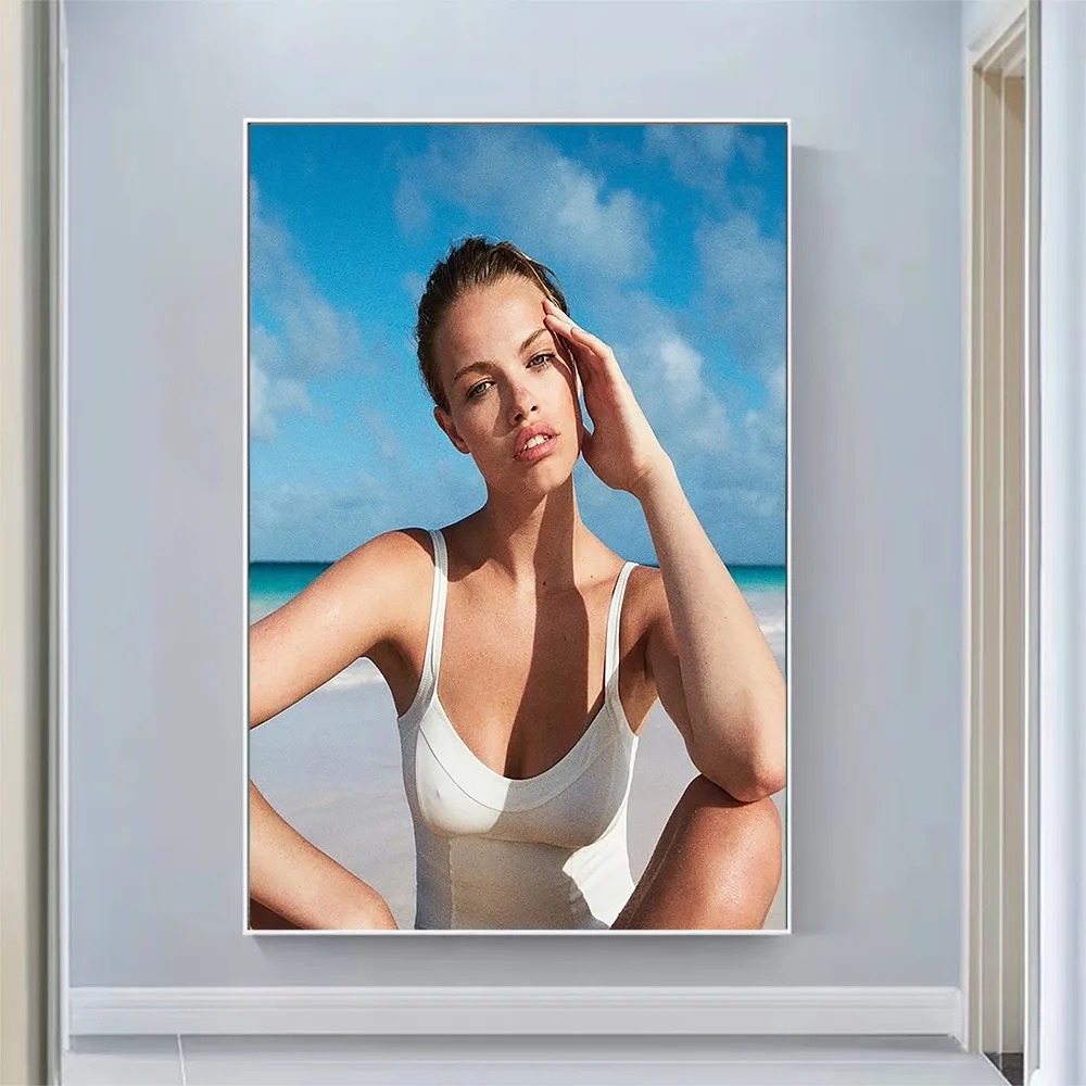 

Silk Cloth Wall Poster Hailey Clauson Art Home Decoration Gift