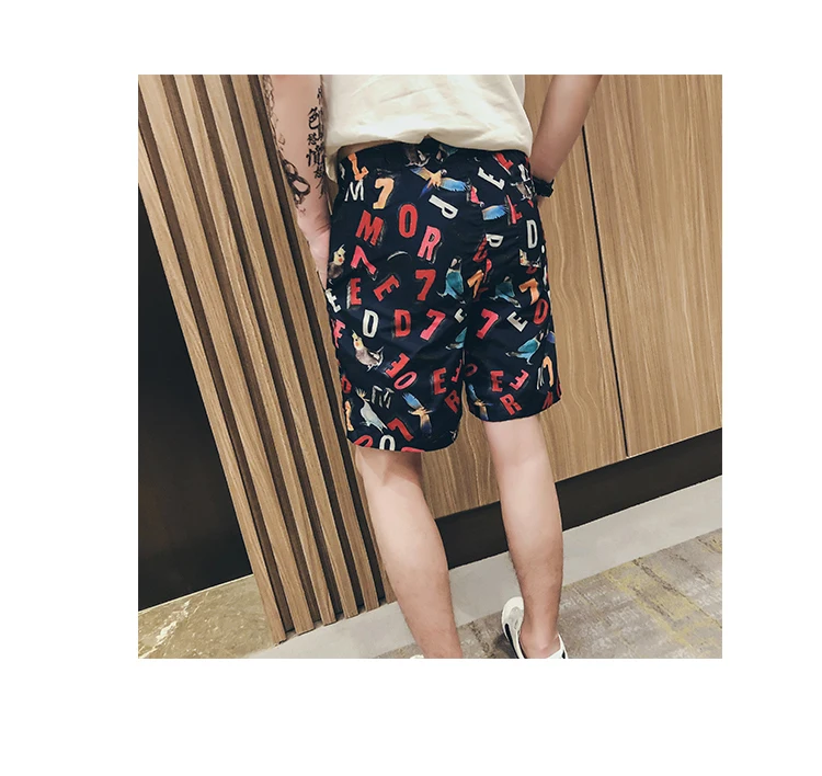Masculino Mannelijke Bloem Onderbroek Vrije Tijd Fivepence Broek камуфляжные шорты Heren Korte Broek Mannen бермуды Masculina