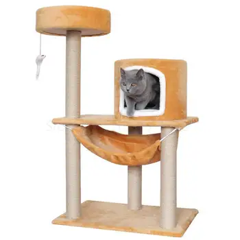 

Cat climbing frame cat shelf cat nest summer four seasons universal cat tree integrated cat house small with nest multilayer scr