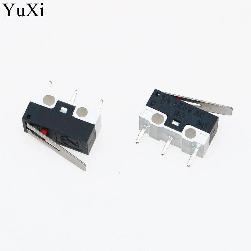 

YuXi Limit Microswitch With Three Straight Legs Mouse Side Key Momentary Micro Limit Switch 1A/125V AC For Makerbot MK7/ MK8