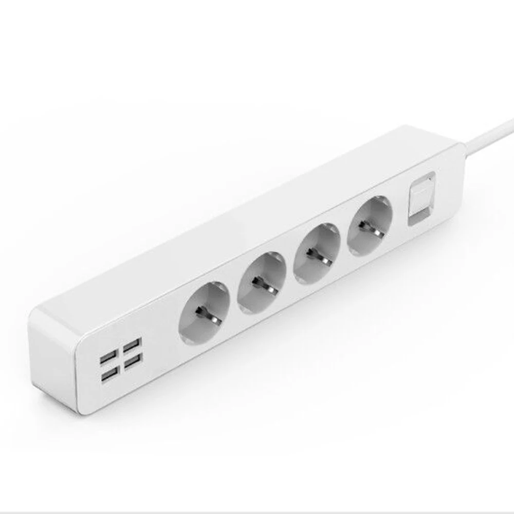 Несколько смарт-удлинительных электрических розеток с USB, защита от перенапряжения, 4 способа, AC, ЕС, штепсельные розетки, 1,8 м, шнур для ПК, телефона