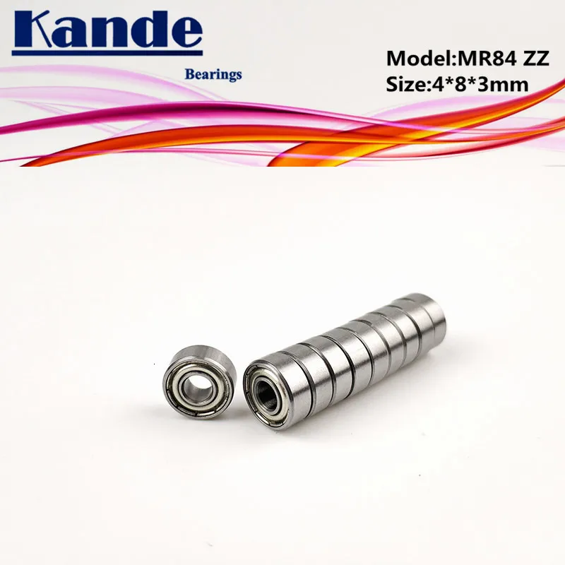 Kande подшипники 10 шт. MR84ZZ 4x8x3 мм/10 шт. MR84 MR84 (без щиты) 4x8x2 мм миниатюрный шариковый подшипник