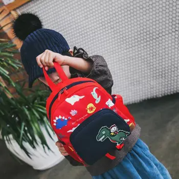 

Cute Cartoon Dinosaur Printed School Bags for Kindergarten Girls Boys Children Anti-lost Nursery Bag
