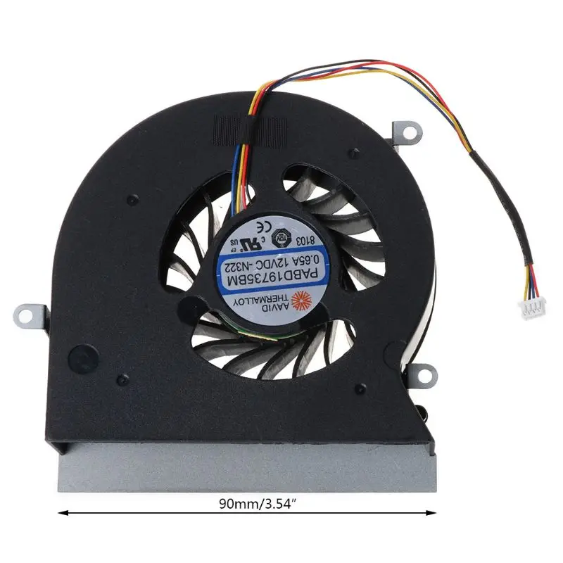 

New CPU Cooling Fan for MSI 16L1 16L2 GT62 GT62VR 6RD 6RE 7RE CPU Cooler PABD19735BM N322 DC 12V 0.65A 4PIN U4LD