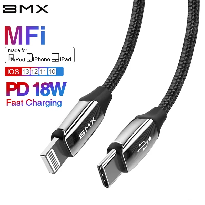 

Baseus BMX MFI USB C to Lightning Cable For iPhone 11 Pro Max Xs X 8 Plus Fast Charging USB Type C Cable For Macbook USB-C Cord