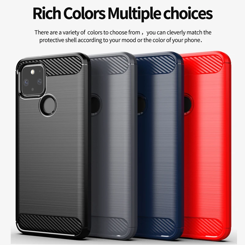 Per Google Pixel 5 Custodia Google Pixel 4A 5G Custodia In Silicone Antiurto Antiurto In Fibra Di Carbonio Per Google Pixel 5Xl Custodia Per 4Xl