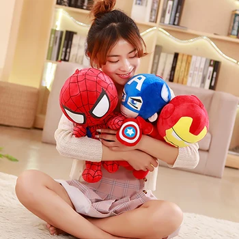 

The Avengers Spider Man Plush Doll Iron Man Baby Stuffed Toys for Kids Gift Car Plush Captain America Dolls Plush TZP003