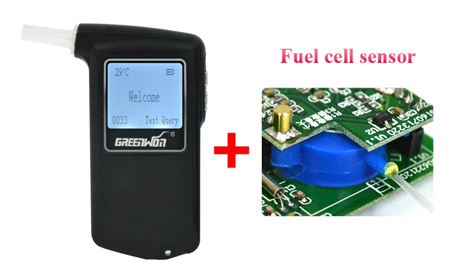 Newest AT-868F high accuracy Prefessional Police Digital Breath Alcohol Tester Breathalyzer Dropshipping