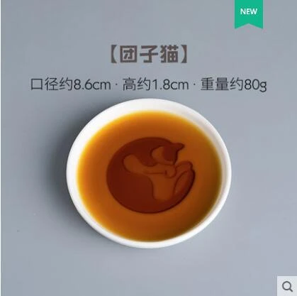 Бытовой горячий горшок пельмени dip Прекрасный мультфильм кошка тарелка для соевого соуса японский стиль небольшой вкус маринованный овощ тарелка - Цвет: 3