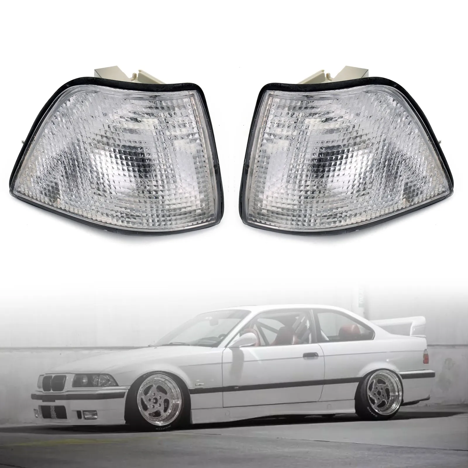 Side Turn Lights Corner Signals For BMW 3 Series E36 4D